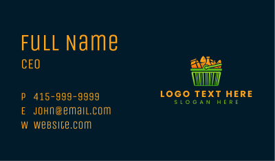 Grocery Shopping Basket Business Card Image Preview
