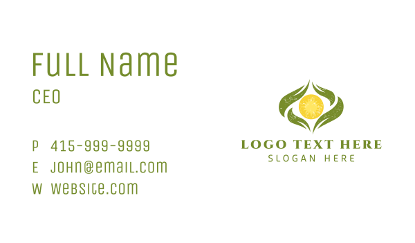 Sun Leaves Eco Friendly Business Card Design Image Preview