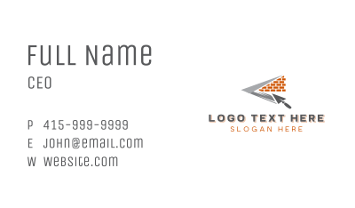 Bricklayer Trowel Masonry Business Card Image Preview