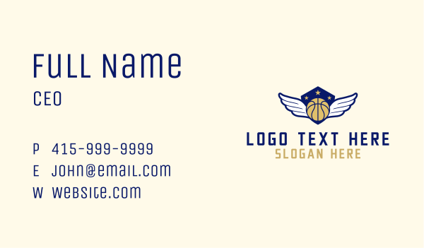 Basketball League Wings Business Card Design Image Preview