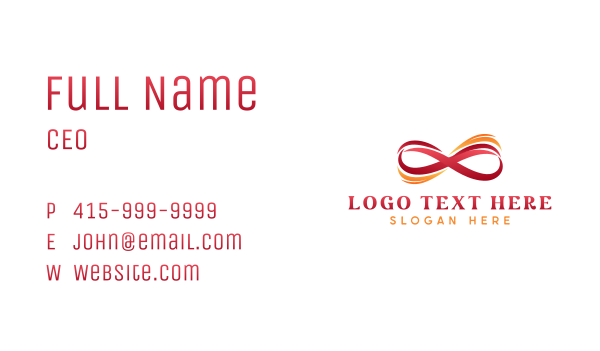 Fire Loop Infinity Business Card Design Image Preview