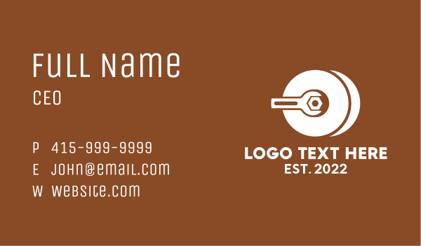 Tire Wrench Mechanic  Business Card Design Image Preview