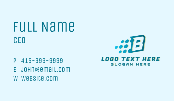 Modern Tech Letter B Business Card Design Image Preview