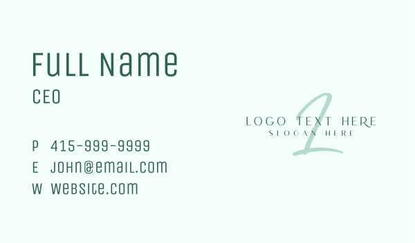 Luxury Cosmetics Lettermark Business Card Design Image Preview