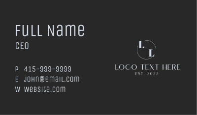 Gray Modern Lettermark Business Card Image Preview
