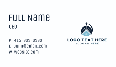 Hammer Nail Roofing Business Card Image Preview