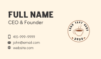 Hot Coffee Cup Seal  Business Card Design