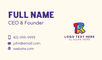 Colorful Letter R Business Card Design