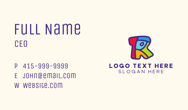 Colorful Letter R Business Card Design Image Preview