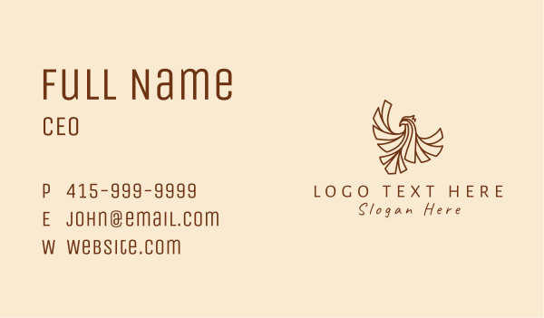 Deluxe Flying Phoenix Business Card Design Image Preview