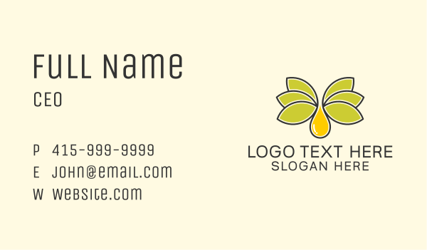 Lemon Oil Extract  Business Card Design Image Preview