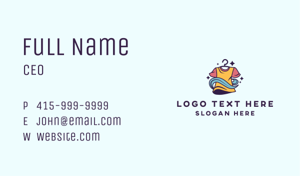Laundry Clean Shirt Business Card Design Image Preview