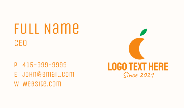 Orange Juice Fruit Business Card Design Image Preview