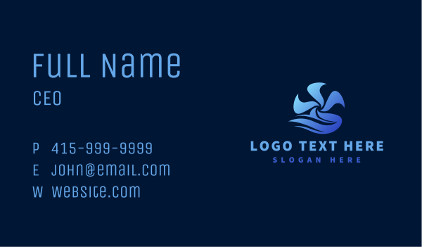 Cold Thermal Propeller Business Card Design Image Preview