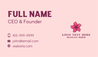 Pink Hawaiian Flower Business Card Design