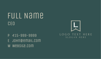 Elegant Classic Letter  Business Card Image Preview