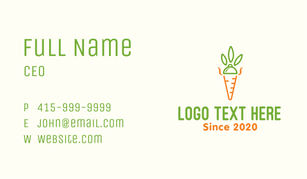 Carrot Food Cuisine Business Card Design Image Preview