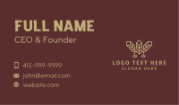 Gold Notary Leaf Scale Business Card Design