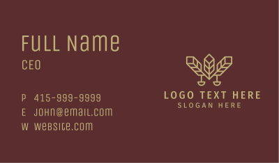 Gold Notary Leaf Scale Business Card Image Preview