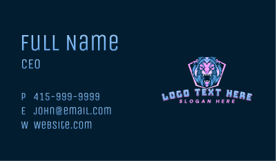 Lion Gaming Mascot Business Card Image Preview