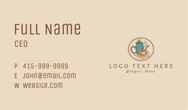 Vintage Coffeehouse Business Card Design Image Preview