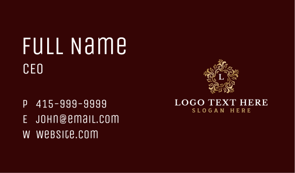 Premium Flower Royal Business Card Design