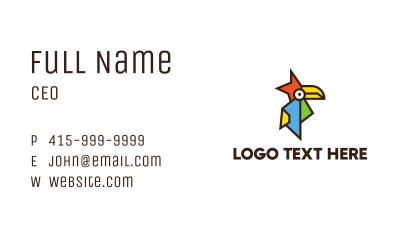 Geometric Toucan Business Card