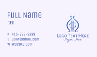 Blue Lyre Instrument Business Card Image Preview