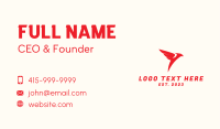 Red Flying Eagle Business Card Design