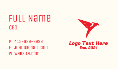 Red Flying Eagle Business Card