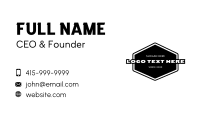 Black Hexagon Signage Business Card Image Preview