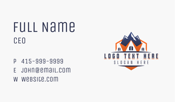 Realty Roofing Construction Business Card Design Image Preview