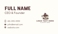 Bear Coffee Cup Business Card Image Preview