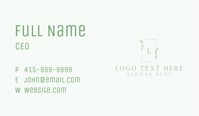 Flower Boutique Letter  Business Card Image Preview