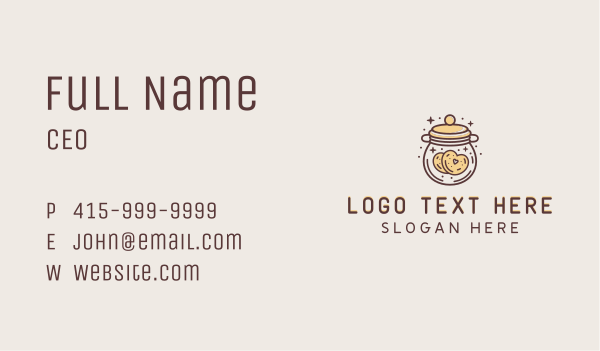 Baker Cookie Jar Business Card Design Image Preview