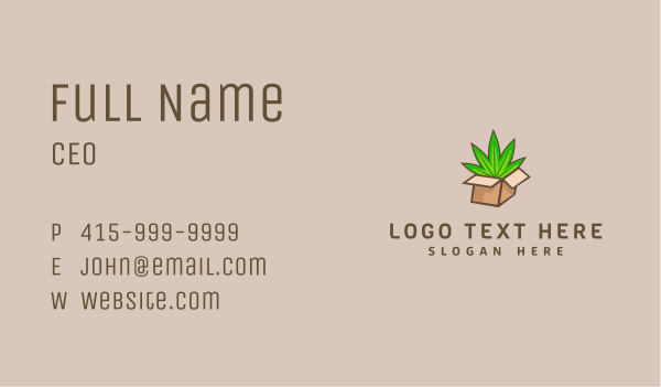 Weed Hemp Package Business Card Design Image Preview