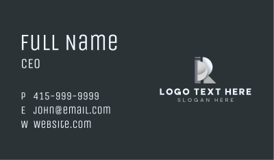 Construction Builder Letter R Business Card Image Preview