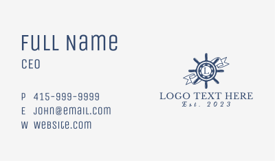 Maritime Badge Letter  Business Card Image Preview