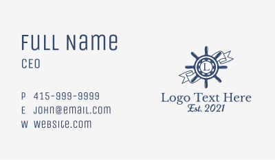 Maritime Badge Letter  Business Card