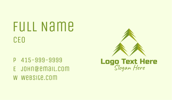 Palm Tree Forestry Business Card Design Image Preview