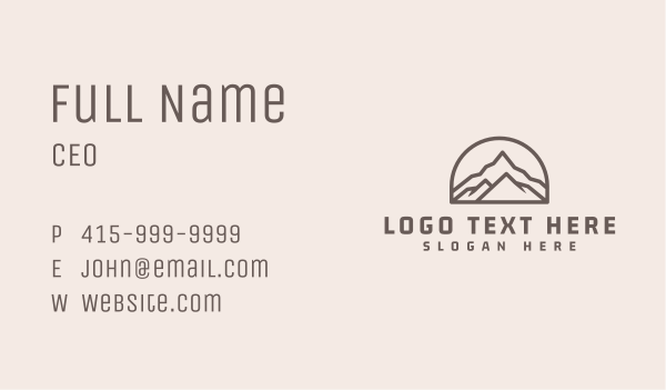 Mountain Nature Park Business Card Design Image Preview