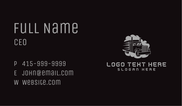 Trucking Transport Vehicle Business Card Design Image Preview