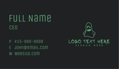 Spooky Halloween Ghost Business Card Image Preview