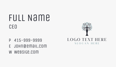 Organic Woman Tree Business Card Image Preview