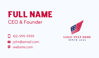 American Flag Stripes Business Card Design