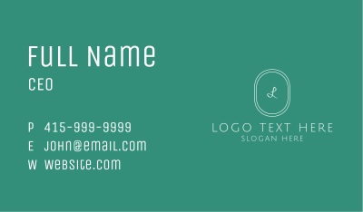 Cursive Elegant Lettermark Business Card Image Preview