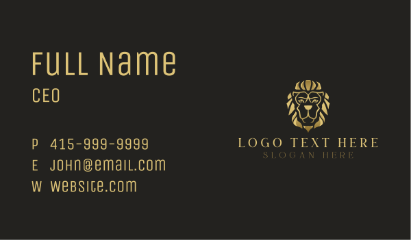 Premium Corporate Lion Business Card Design