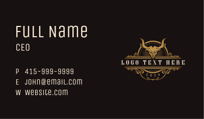 Bull Horn Bistro Business Card Image Preview