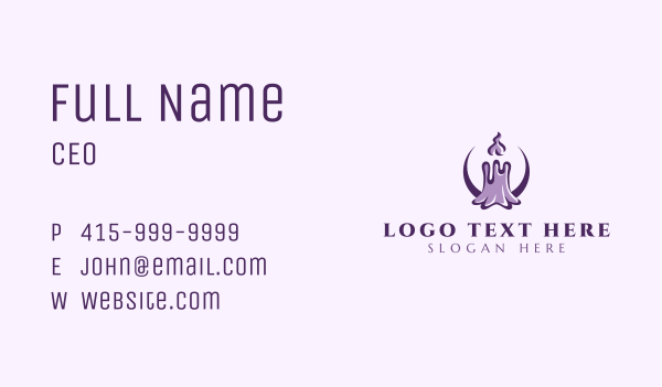 Lenten Wax Candle Business Card Design Image Preview