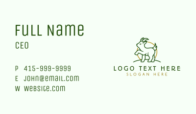 Goat Horn Animal Business Card Image Preview